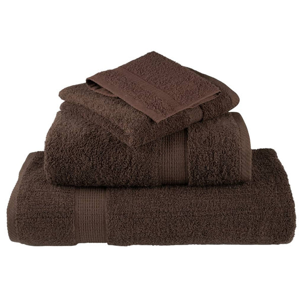 vidaXL Premium Shower Towels SOLUND 10 pcs Brown 70x140 cm 600 gsm