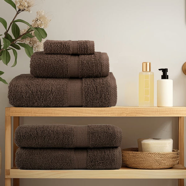 vidaXL Premium Bath Towels SOLUND 2 Pcs. Brown 100x150 cm 600 gsm