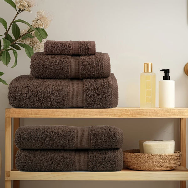 vidaXL Premium Towels SOLUND 2 pcs. Brown 100x200 cm 600 gsm