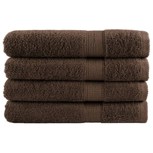 vidaXL Premium Towels SOLUND 4 pcs. Brown 100x200 cm 600 gsm