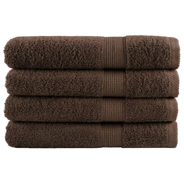 vidaXL Premium Towels SOLUND 4 pcs. Brown 100x200 cm 600 gsm
