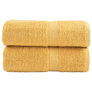 vidaXL Premium Washcloths SOLUND 2 pcs. Gold 30x30 cm 600 g/m²