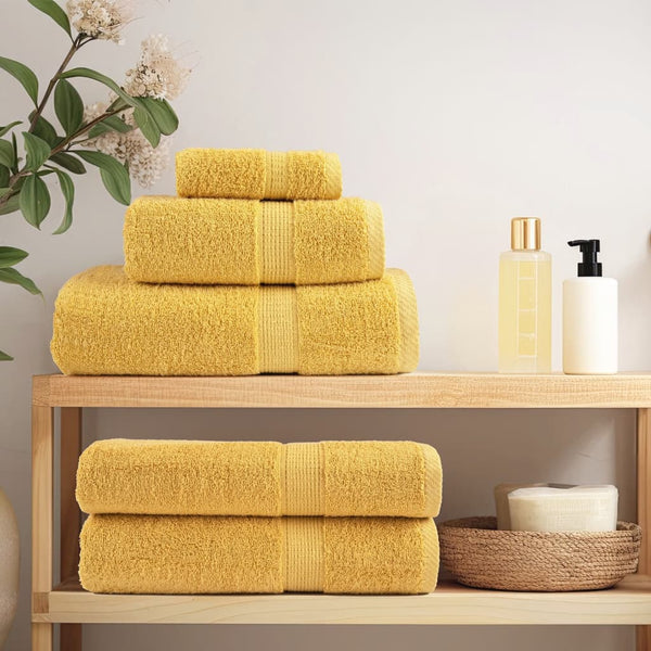 vidaXL Premium Washcloths SOLUND 2 pcs. Gold 30x30 cm 600 g/m²