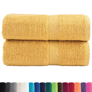 vidaXL Premium Guest Towels SOLUND 2 pcs. Gold 30x50 cm 600 gsm