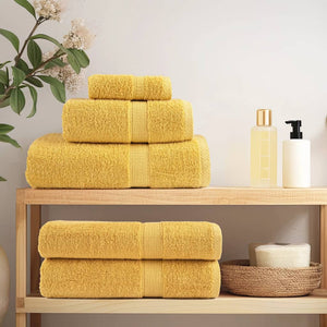 vidaXL Premium Towels SOLUND 2 pcs. Gold 100x200 cm 600 gsm