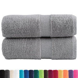 vidaXL Premium Washcloths SOLUND 2 pcs. Grey 30x30 cm 600 gsm