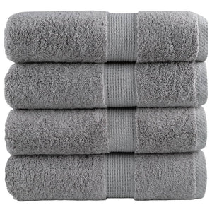 vidaXL Premium Guest Towels SOLUND 4 pcs. Grey 30x50 cm 600 gsm