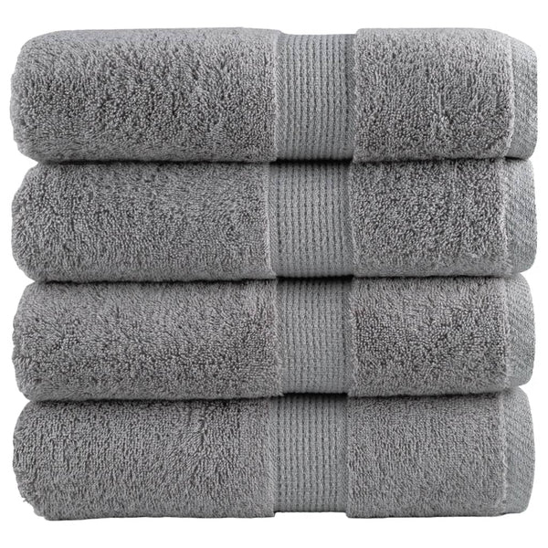 vidaXL Premium Guest Towels SOLUND 4 pcs. Grey 30x50 cm 600 gsm