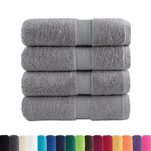 vidaXL Premium Guest Towels SOLUND 4 pcs. Grey 30x50 cm 600 gsm