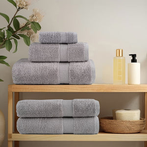 vidaXL Premium Guest Towels SOLUND 4 pcs. Grey 30x50 cm 600 gsm