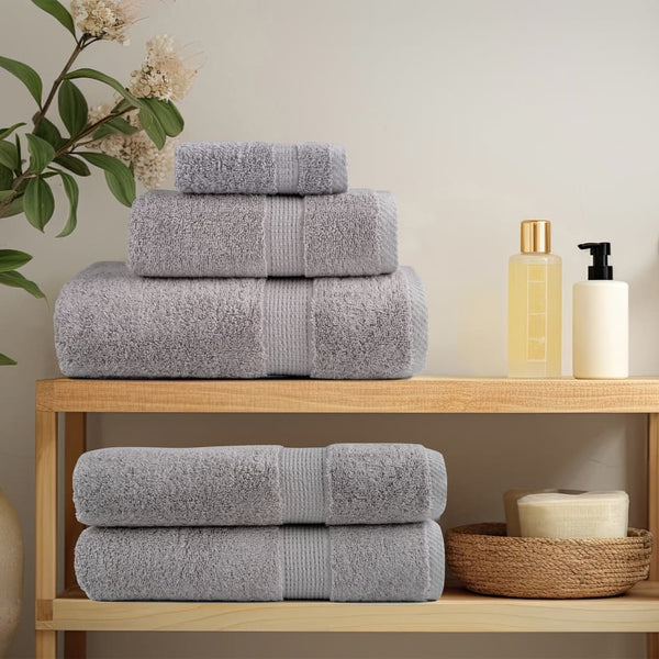 vidaXL Premium Guest Towels SOLUND 4 pcs. Grey 30x50 cm 600 gsm