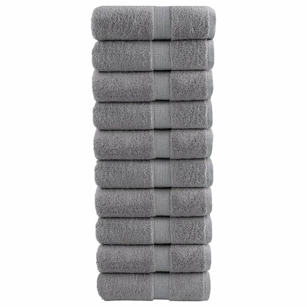 vidaXL Premium Guest Towels SOLUND 10 pcs Grey 30x50 cm 600 g/m²
