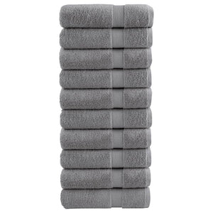 vidaXL Premium Towels SOLUND 10 pcs. Grey 50x100 cm 600 g/m²