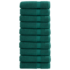 vidaXL Premium Bath Towels SOLUND 10 pcs. Green 100x150 cm 600 gsm
