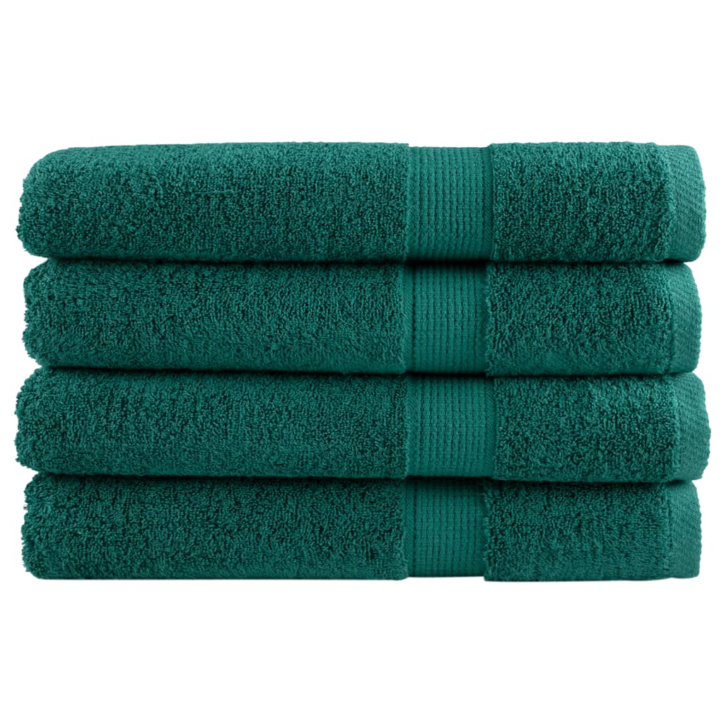 vidaXL Premium Sauna Towels SOLUND 4 pcs. Green 80x200 cm 600 gsm