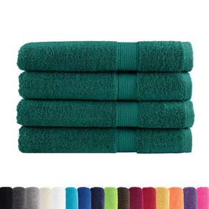 vidaXL Premium Sauna Towels SOLUND 4 pcs. Green 80x200 cm 600 gsm