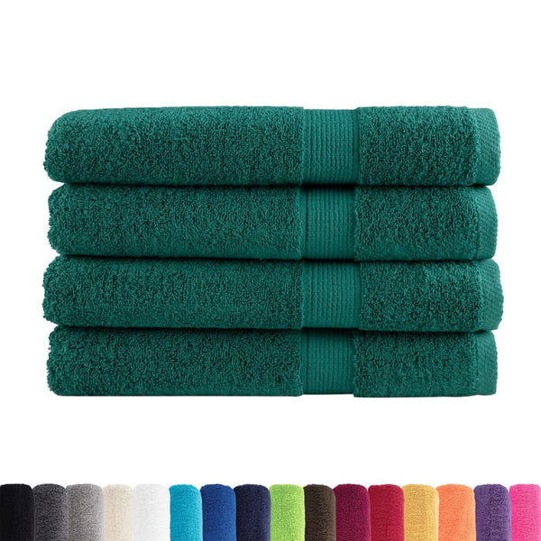vidaXL Premium Sauna Towels SOLUND 4 pcs. Green 80x200 cm 600 gsm