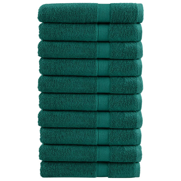 vidaXL Premium Sauna Towels SOLUND 10 pcs. Green 80x200 cm 600 gsm