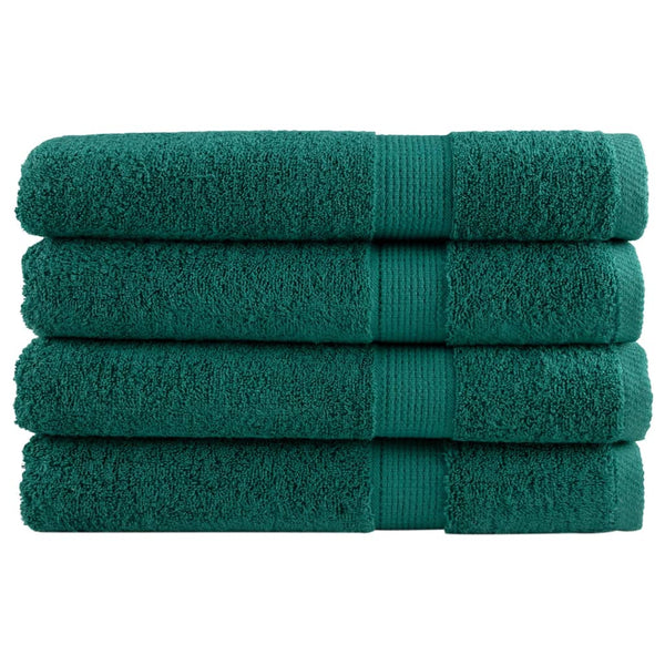 vidaXL Premium Towels SOLUND 4 pcs. Green 100x200 cm 600 gsm