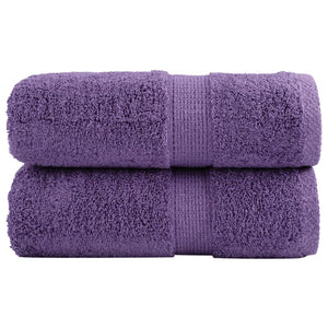 vidaXL Premium Guest Towels SOLUND 2 pcs. Purple 30x50 cm 600 gsm