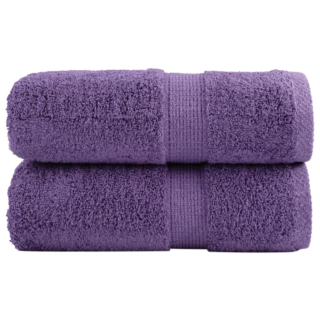 vidaXL Premium Guest Towels SOLUND 2 pcs. Purple 30x50 cm 600 gsm