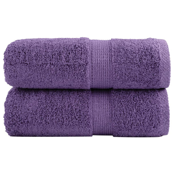 vidaXL Premium Guest Towels SOLUND 2 pcs. Purple 30x50 cm 600 gsm