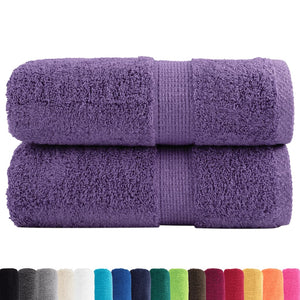 vidaXL Premium Guest Towels SOLUND 2 pcs. Purple 30x50 cm 600 gsm