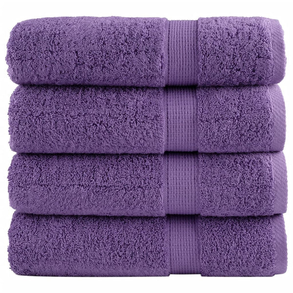 vidaXL Premium Towels SOLUND 4 pcs. Purple 50x100 cm 600 gsm