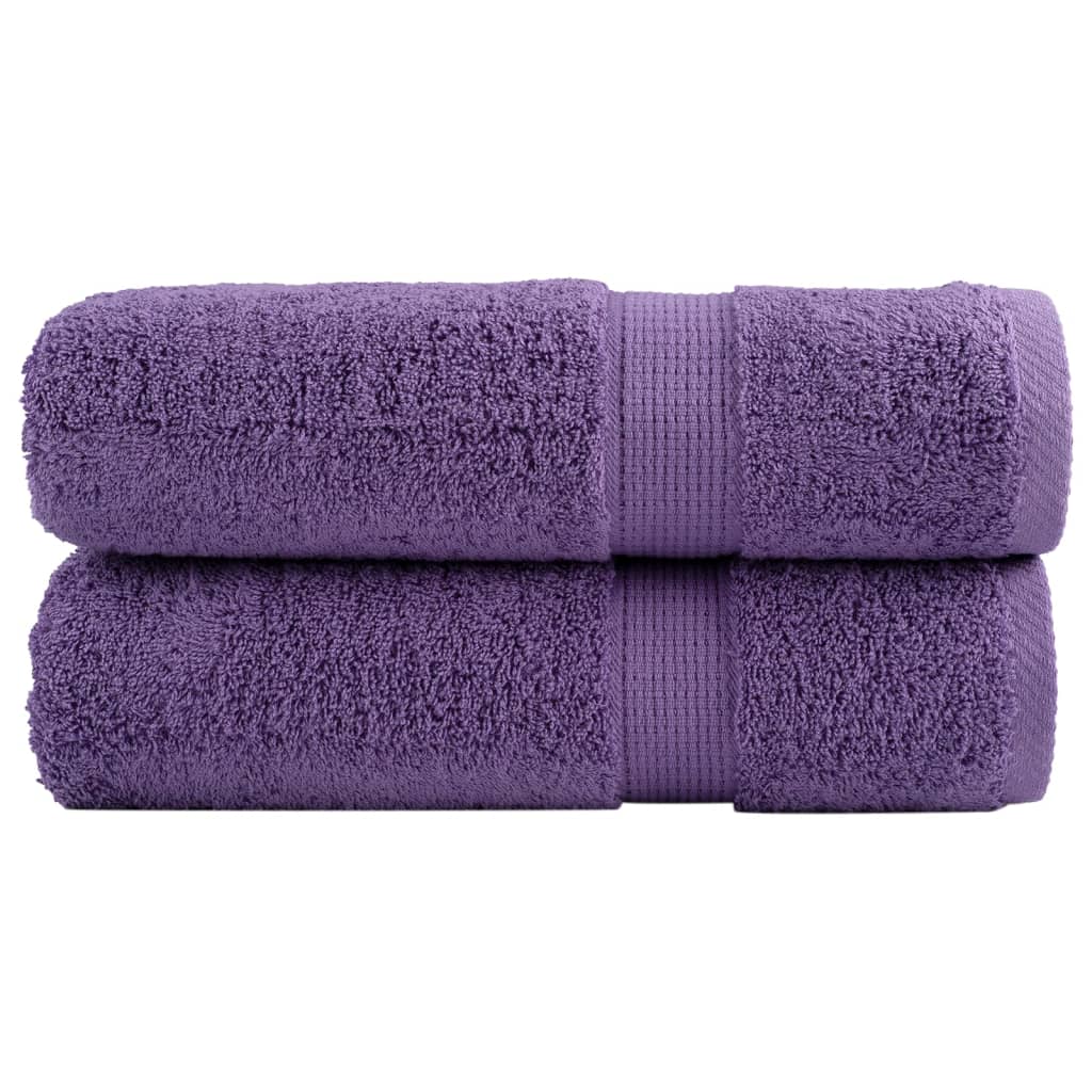vidaXL Premium Shower Towels SOLUND 2 pcs. Purple 70x140 cm 600 gsm