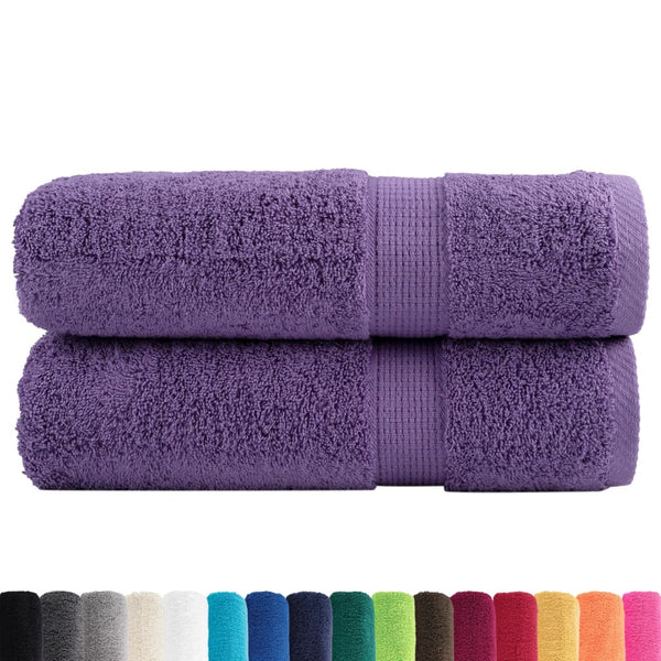 vidaXL Premium Shower Towels SOLUND 2 pcs. Purple 70x140 cm 600 gsm