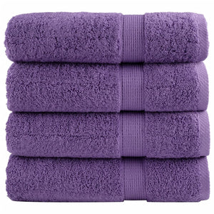 vidaXL Premium Bath Towels SOLUND 4 pcs. Purple 100x150 cm 600 gsm