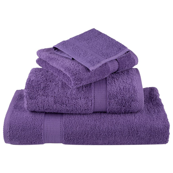 vidaXL Premium Bath Towels SOLUND 4 pcs. Purple 100x150 cm 600 gsm