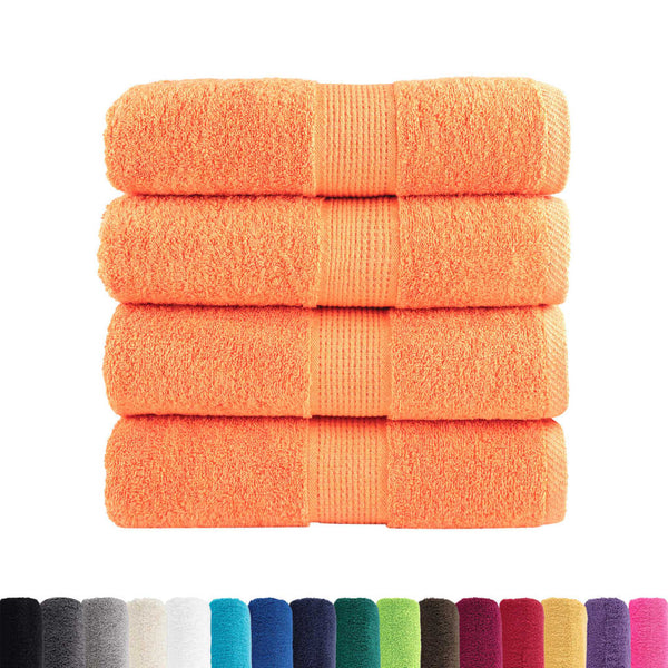 vidaXL Premium Hand Towels SOLUND 4 Pieces Orange 30x30 cm 600 gsm