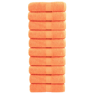 vidaXL Premium Guest Towels SOLUND 10 pcs. Orange 30x50 cm 600 gsm