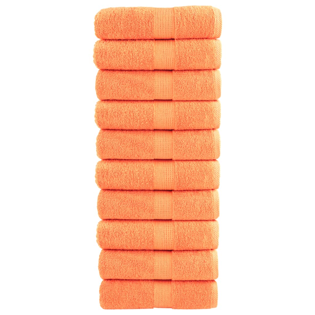 vidaXL Premium Guest Towels SOLUND 10 pcs. Orange 30x50 cm 600 gsm