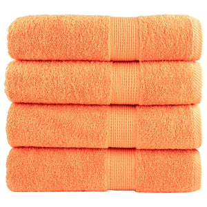 vidaXL Premium Bath Towels SOLUND 4 pcs. Orange 70x140 cm 600 gsm