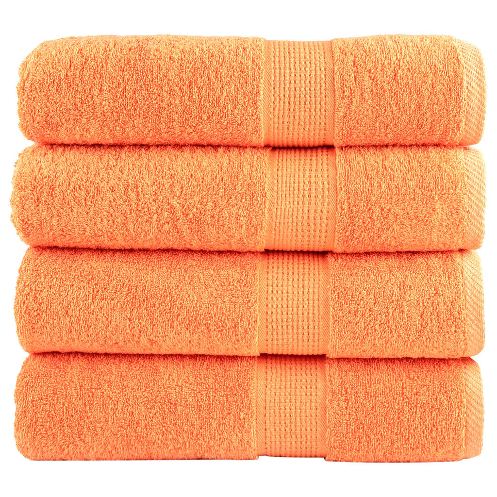 vidaXL Premium Bath Towels SOLUND 4 pcs. Orange 70x140 cm 600 gsm