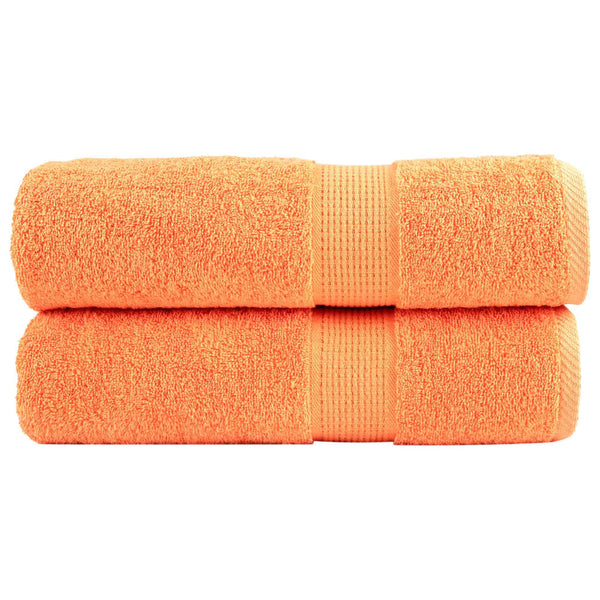 vidaXL Premium Bath Towels SOLUND 2 pcs. Orange 100x150 cm 600 gsm