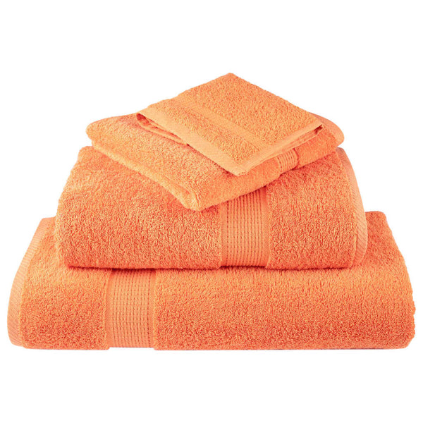 vidaXL Premium Bath Towels SOLUND 2 pcs. Orange 100x150 cm 600 gsm