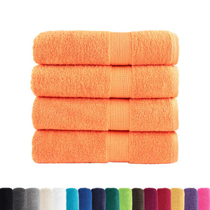 vidaXL Premium Bath Towels SOLUND 4 pcs Orange 100x150 cm 600 gsm