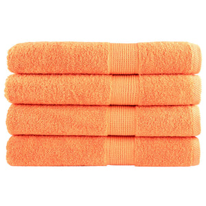 vidaXL Premium Sauna Towels SOLUND 4 pcs. Orange 80x200 cm 600 g/m²