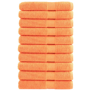 vidaXL Premium Sauna Towels SOLUND 10 pcs Orange 80x200 cm 600 g/m²