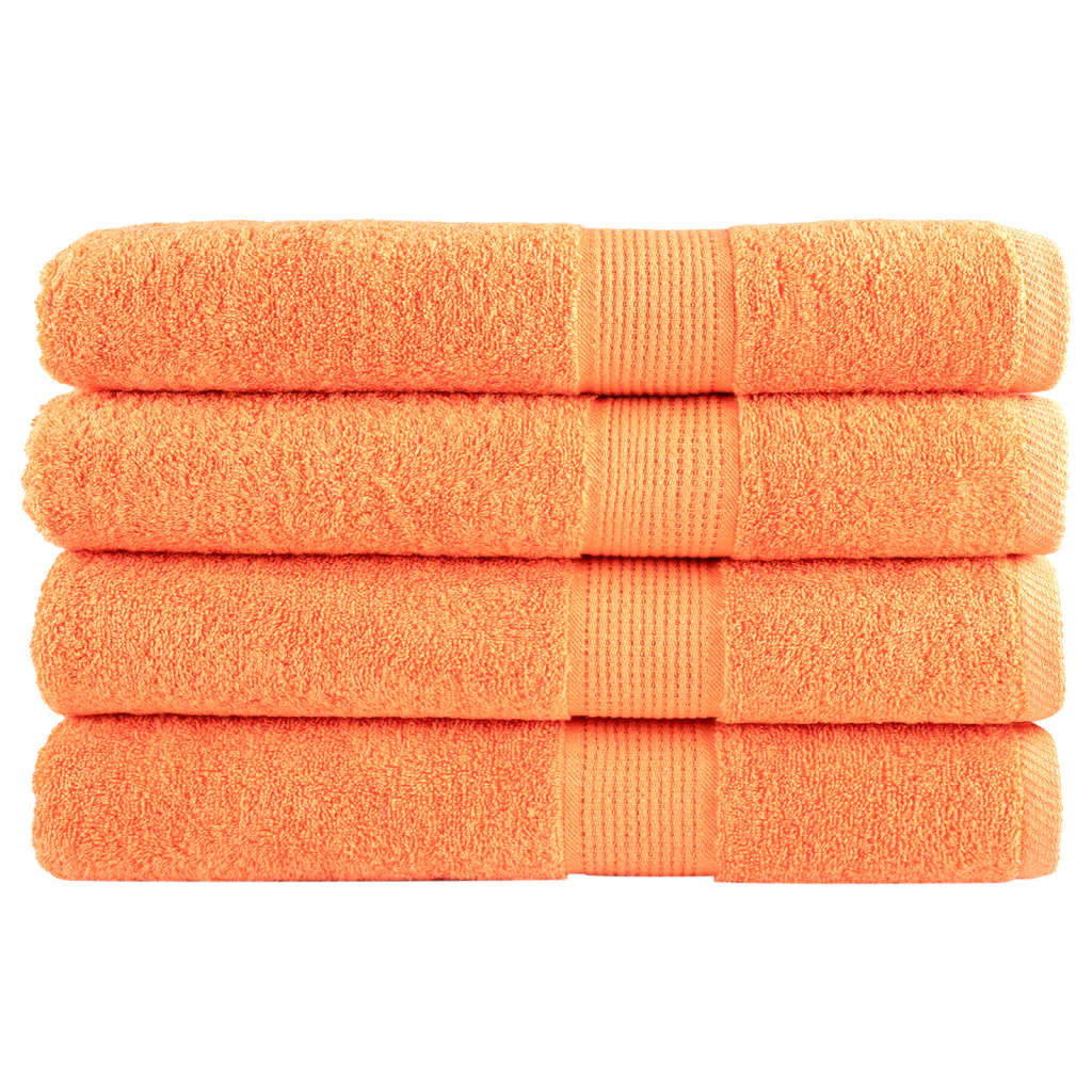vidaXL Premium Towels SOLUND 4 pcs. Orange 100x200 cm 600 gsm