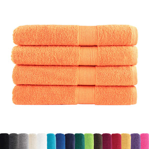 vidaXL Premium Towels SOLUND 4 pcs. Orange 100x200 cm 600 gsm