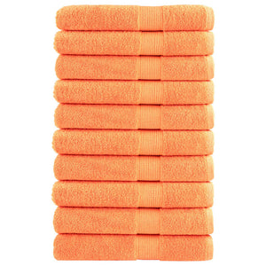 vidaXL Premium Towels SOLUND 10 pcs. Orange 100x200 cm 600 gsm