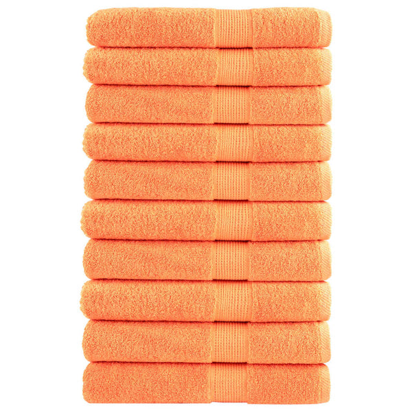vidaXL Premium Towels SOLUND 10 pcs. Orange 100x200 cm 600 gsm
