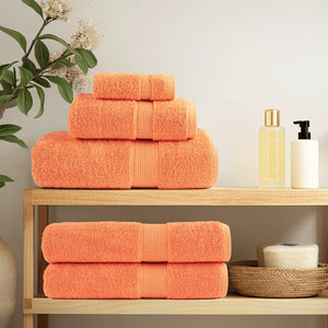 vidaXL Premium Towels SOLUND 10 pcs. Orange 100x200 cm 600 gsm