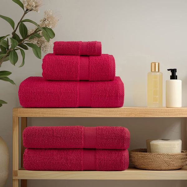 vidaXL Premium Bath Towels SOLUND 10 pcs. Red 100x150 cm 600 gsm