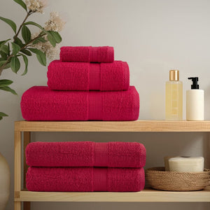 vidaXL Premium Towels SOLUND 4 pcs. Red 100x200 cm 600 gsm