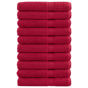 vidaXL Premium Towels SOLUND 10 pcs. Red 100x200 cm 600 gsm